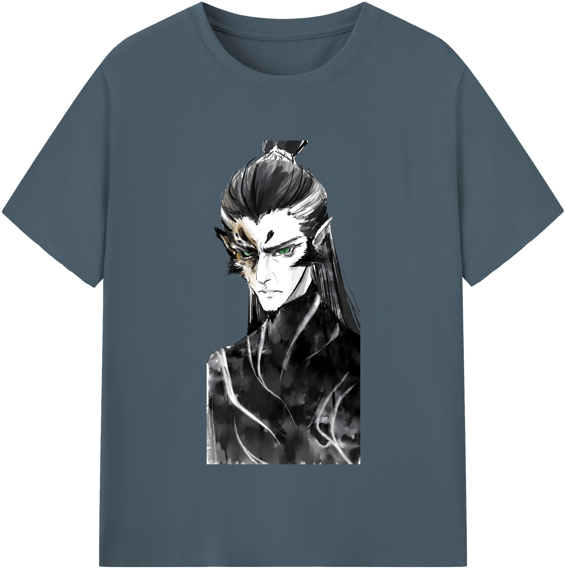（画像用） Ne Zha 2 ナタ 魔童の大暴れ 綿100％半袖Tシャツ（フロントプリント）